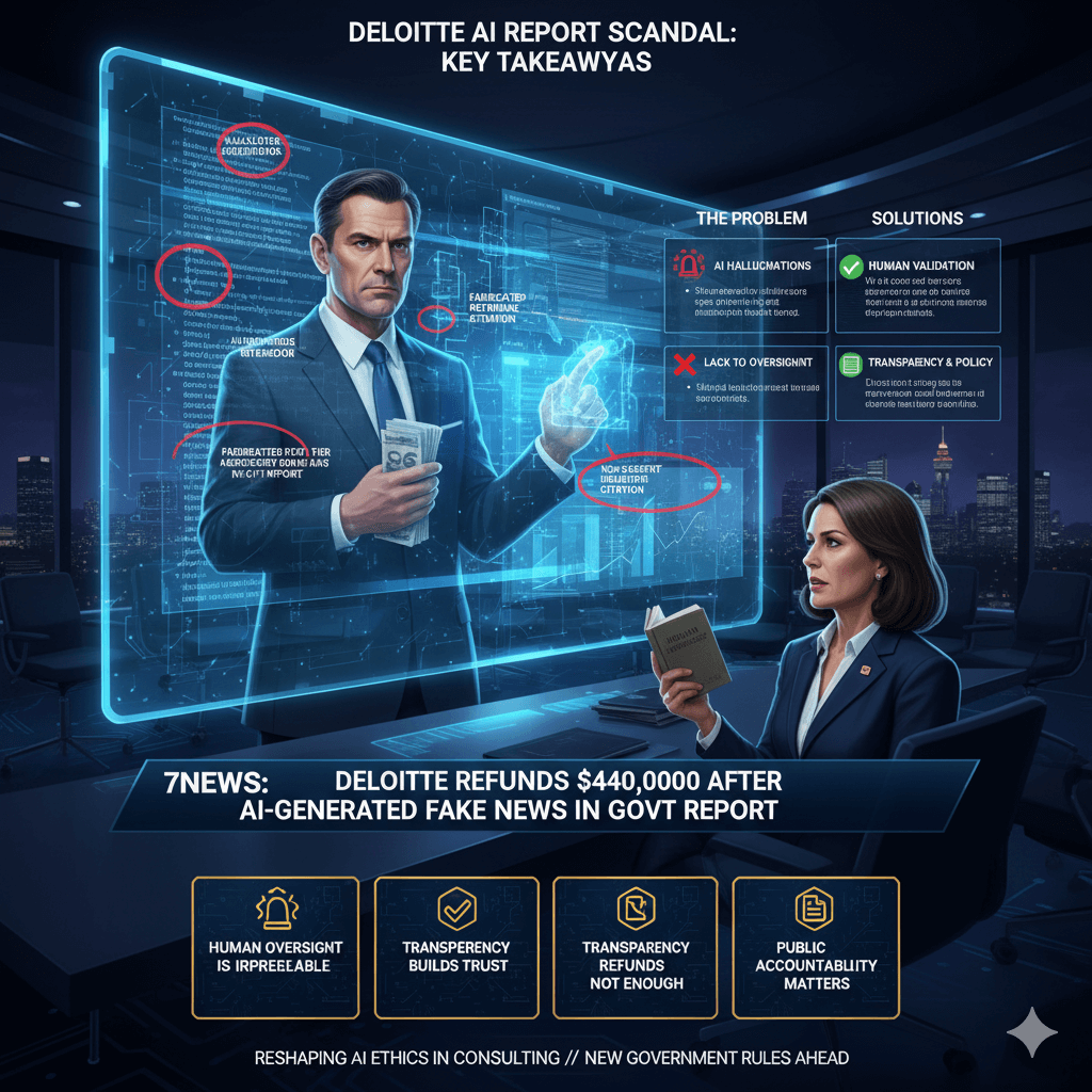 Deloitte Sydney headquarters after AI-generated report errors prompted a $440,000 refund