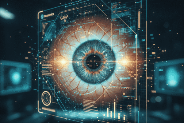AI analysis of a human eye for chronic disease detection.