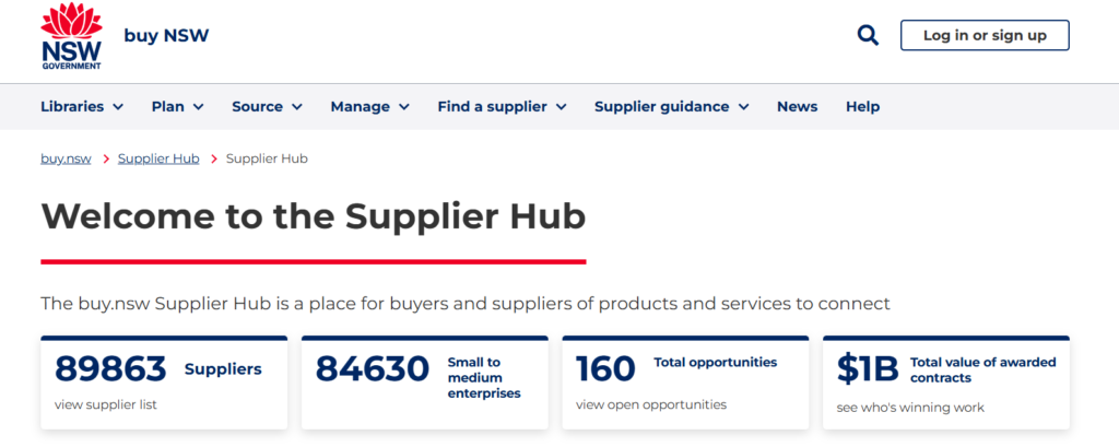 Sydney contractor reviewing an NSW Government tender online